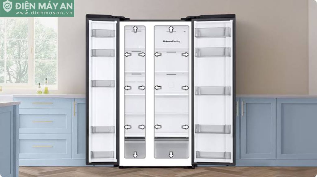 Tủ lạnh Samsung Inverter 655 lít Side By Side RS70F65Q3FSV